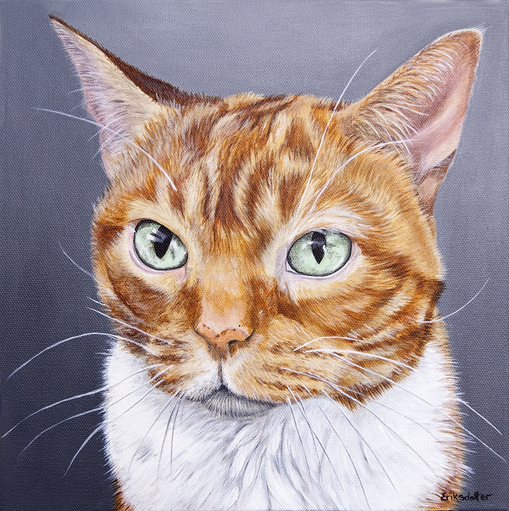 Cat Painting by Studio Eriksdotter