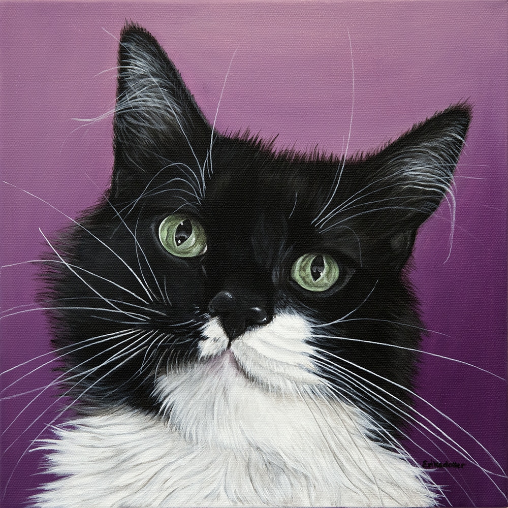 Commissioned Cat Portrait by Studio Eriksdotter