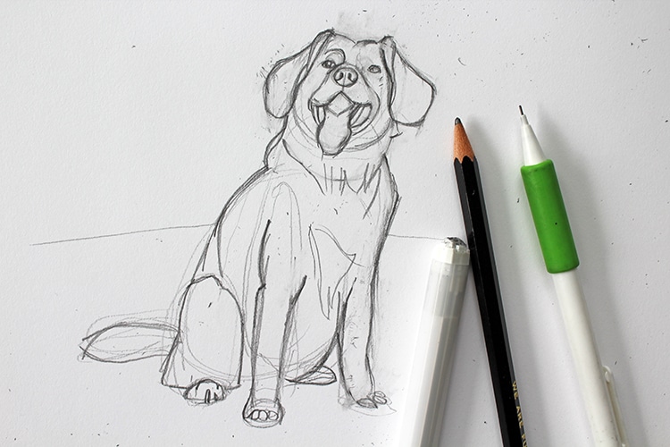 Cómo dibujar un perro, Guía paso a paso