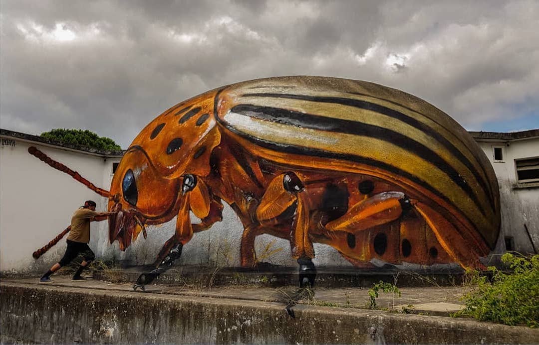 Odeith graffiti de ilusión óptica