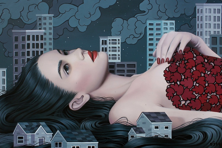 Surrealist Painting by Sarah Joncas