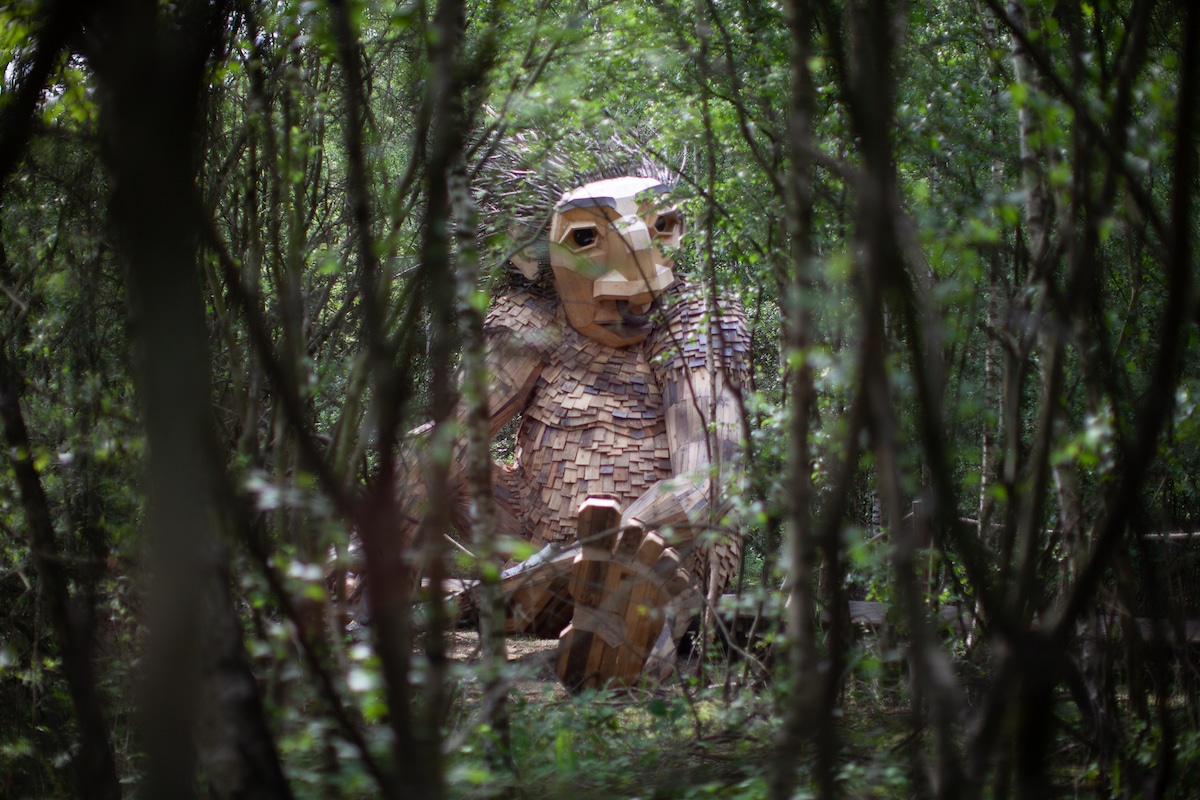 Seven Trolls Outdoor Sculptures by Thomas Dambo