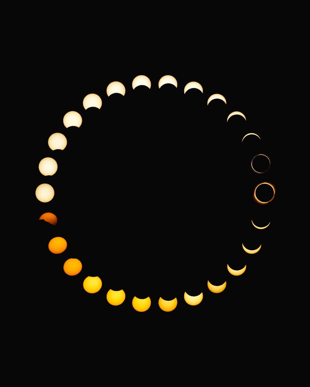 Solar Eclipse Photo Composites by Dan Marker-Moore