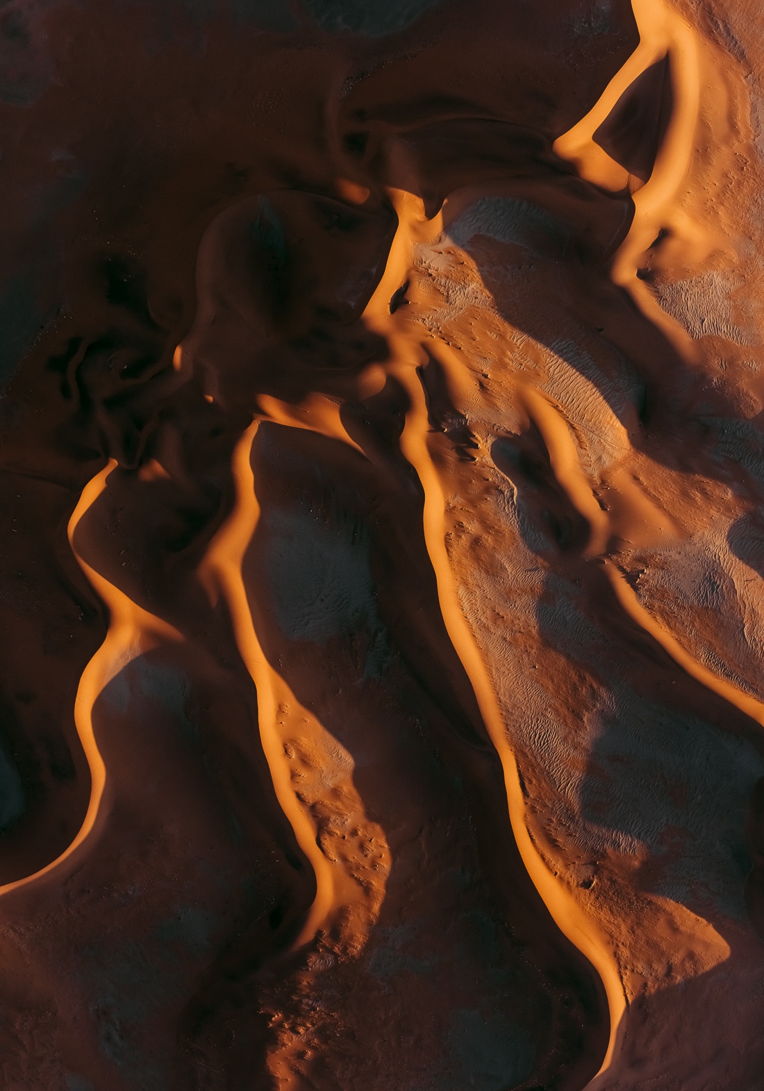 Fotos aéreas del desierto del Namib