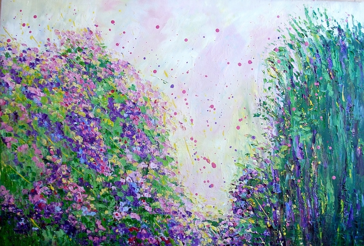 Estas pinturas al óleo de flores te harán querer pasear por el campo