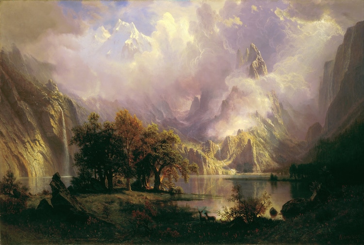 View of the Rocky Mountains by Albert Bierstadt