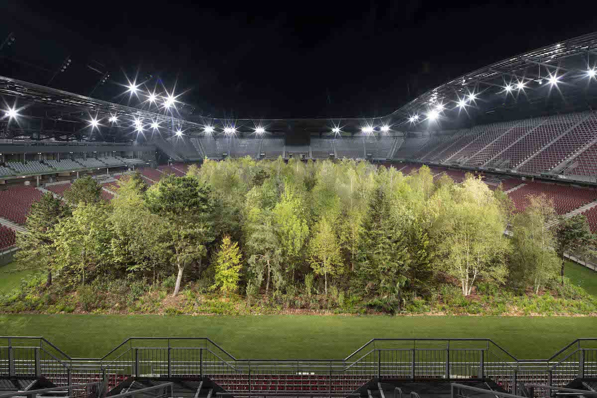 bosque en estadio de austria por Klaus Littmann