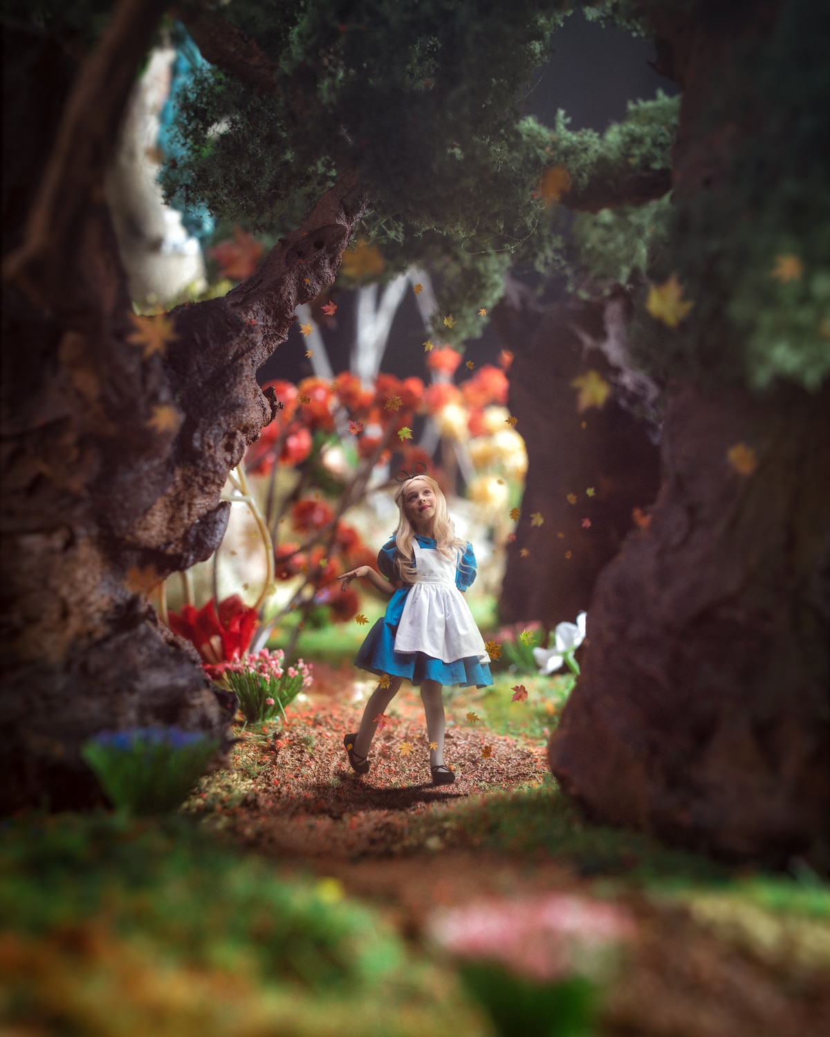 Alice in Wonderland Scale Model Photo Creation by Nick Busch
