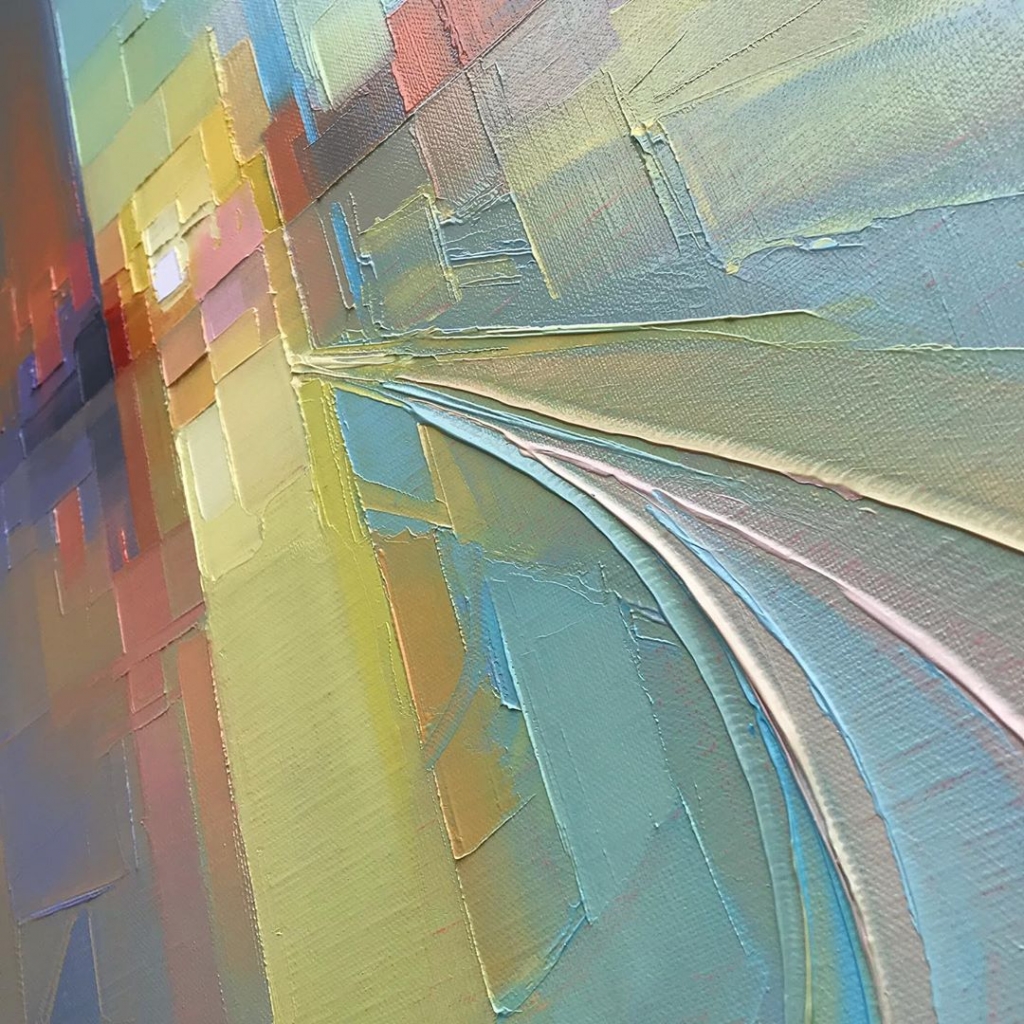 Abstract Landscape Paintings Capture Energetic Cityscapes