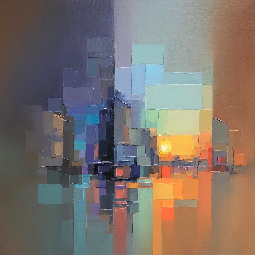 Pinturas abstractas de paisajes por Jason Anderson