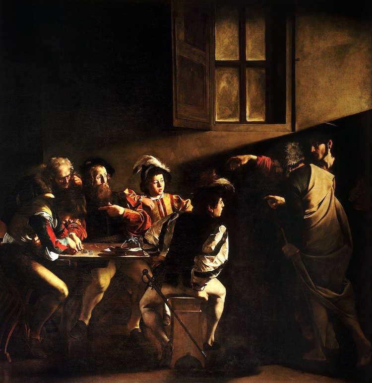 La vocación de San Mateo de Caravaggio