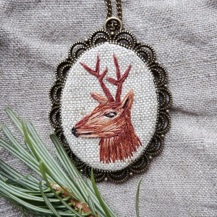 Embroidery Jewelry by Nadia Garutt