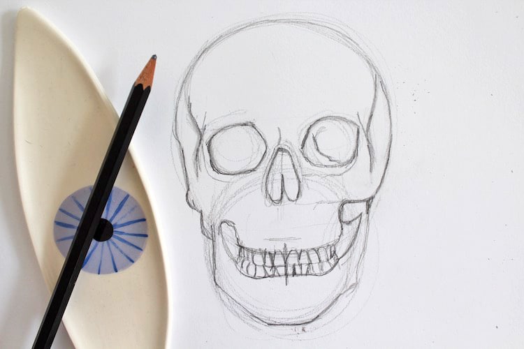  como dibujar una calavera