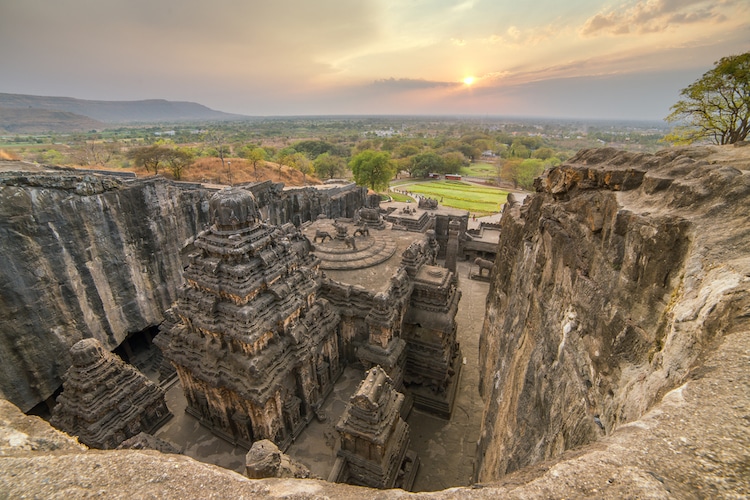 8th Century Temple, Kailasa Temple, Kailasa, Temple, Ellora Caves, India, rock, stone, cave temple, top destination, holiday, trip, structure, carved from one rock, Maharashtra, Rachtrakuta king Krishna,mammoth temple, legend, 200,000 tons of volcanic rock, Shiva, hindu