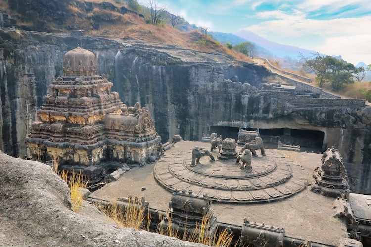 Temple Carved from One Rock in India