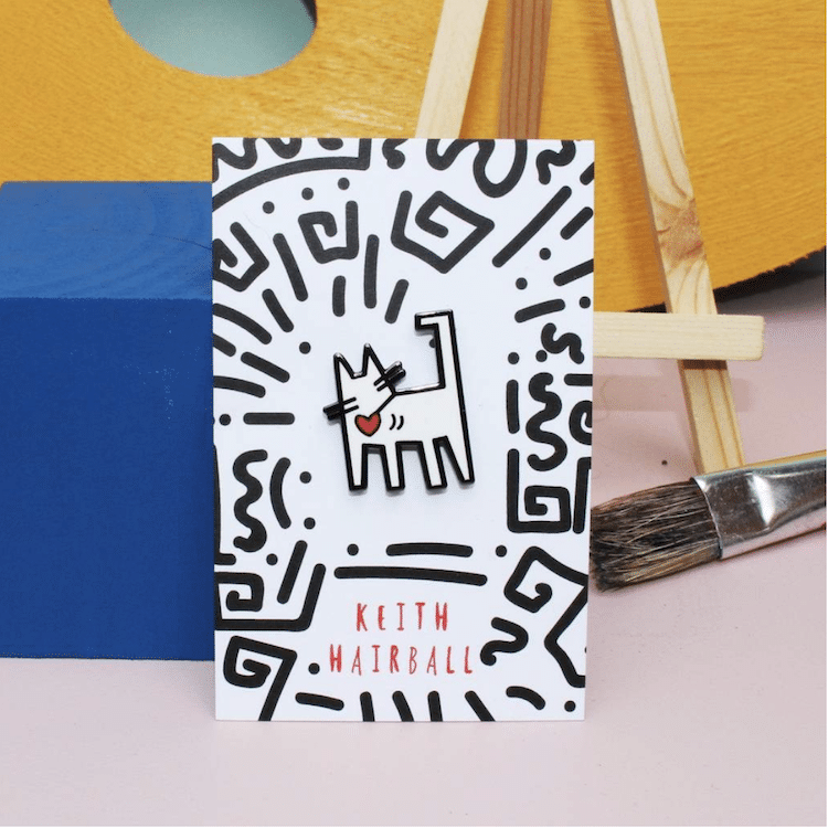 Keith Haring Cat Pin