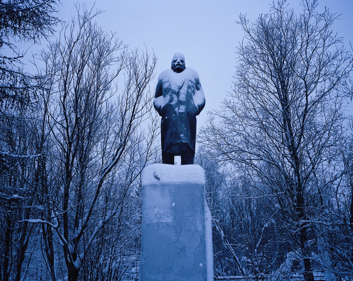 Lenin Square in Apatity, Russia