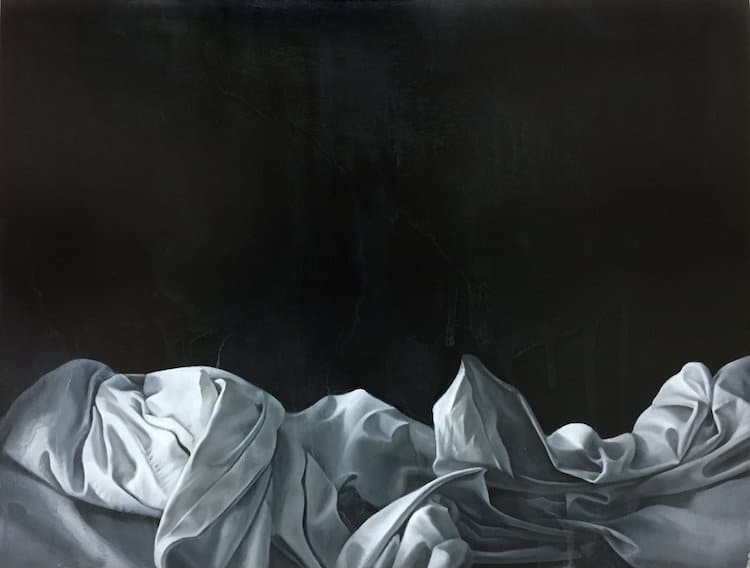 Bed Sheet Oil Paintings by Stephanie Serpick