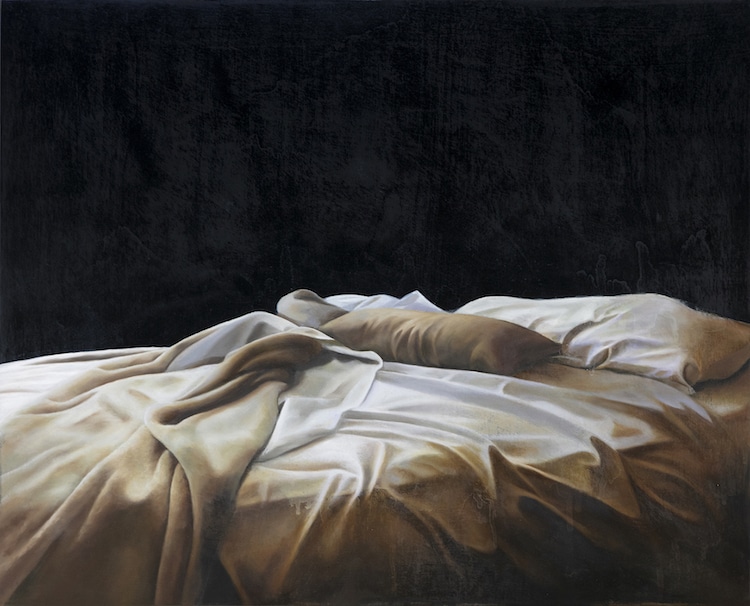 Bed Sheet Oil Paintings by Stephanie Serpick