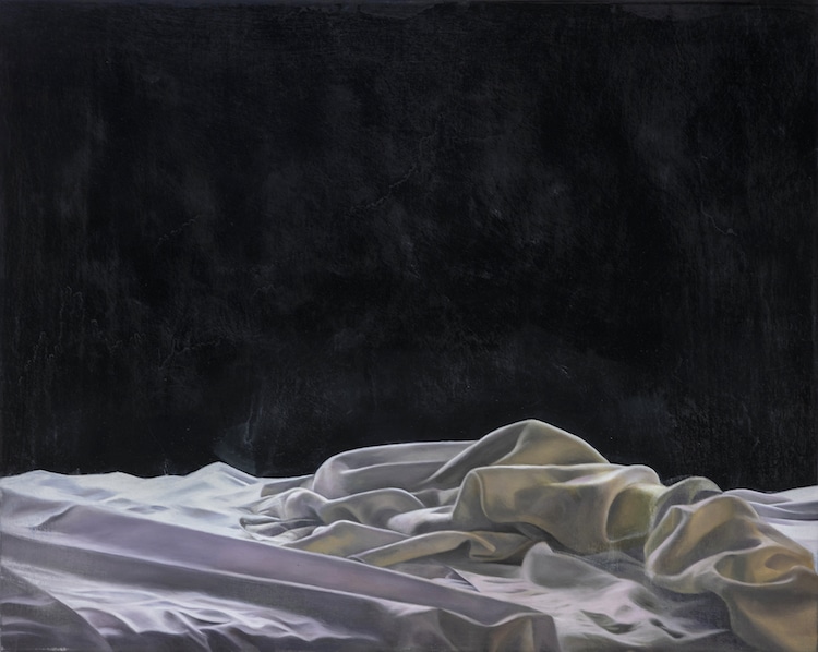 Bed Sheet Oil Paintings by Stephanie Serpick