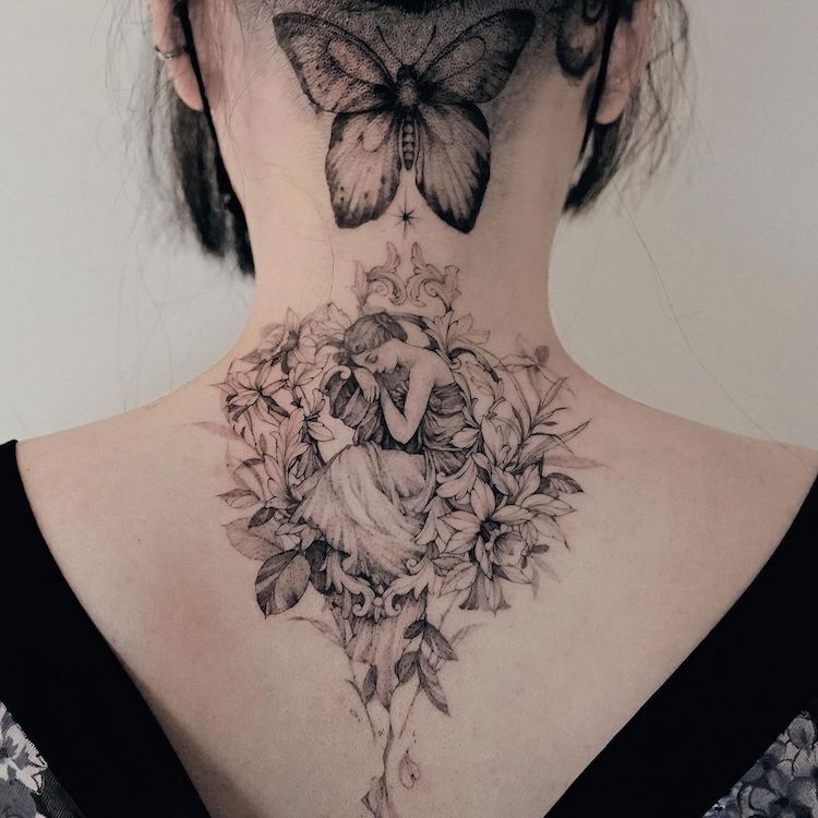 Delicate Nature Inspired Tattoos by Zihwa