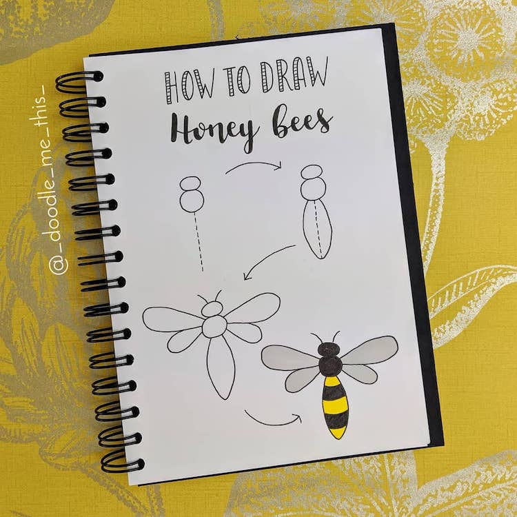 como dibujar una abeja