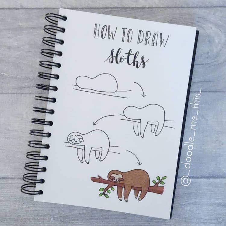Doodle Me This Sloth Drawing