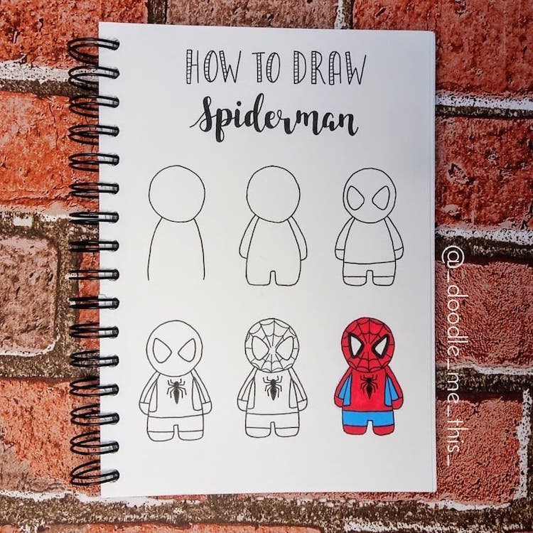 como dibujar spiderman