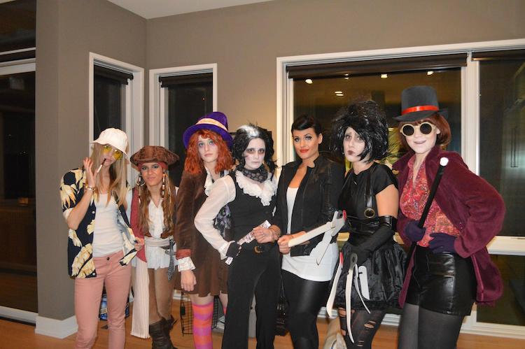 Large Group Halloween Costumes of Johnny Depp