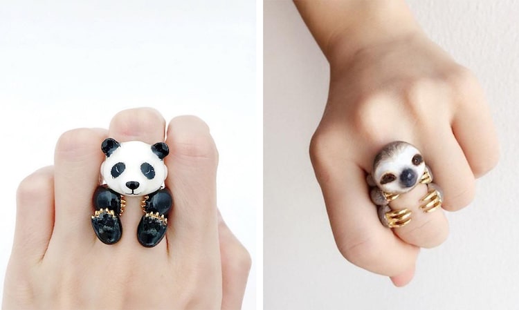 Estos adorables anillos de un único a tu atuendo