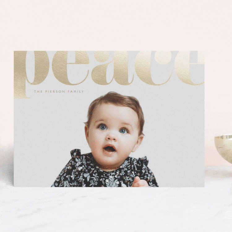 Minted Holiday Photo Cards with Foil