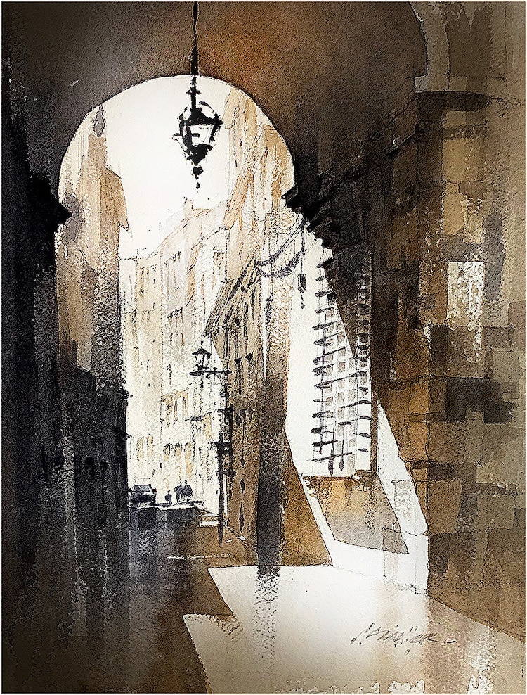 Watercolor Painting by Thomas Schaller