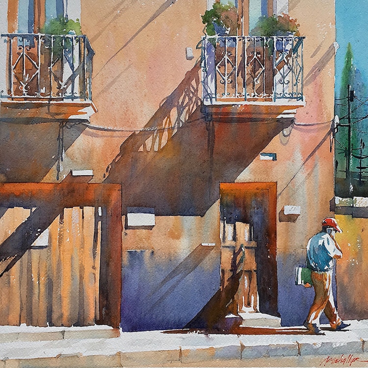 Watercolor Painting Architecture