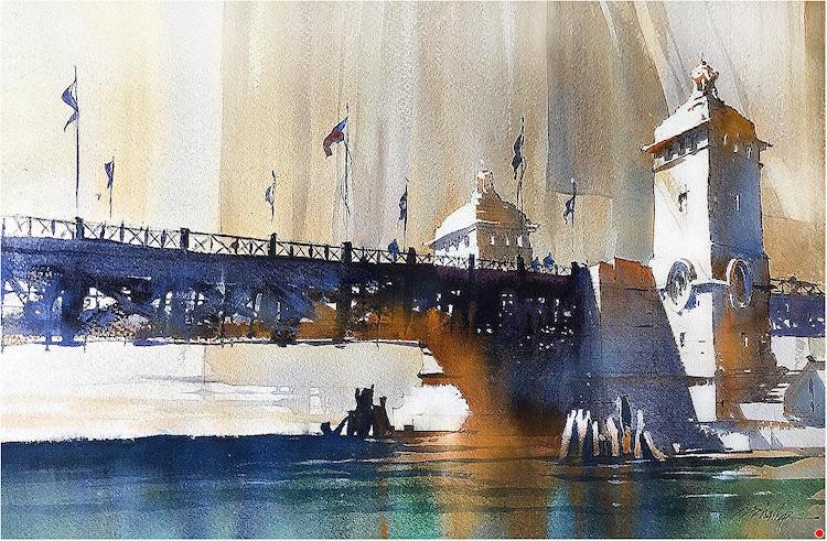 Watercolor Painting Architecture