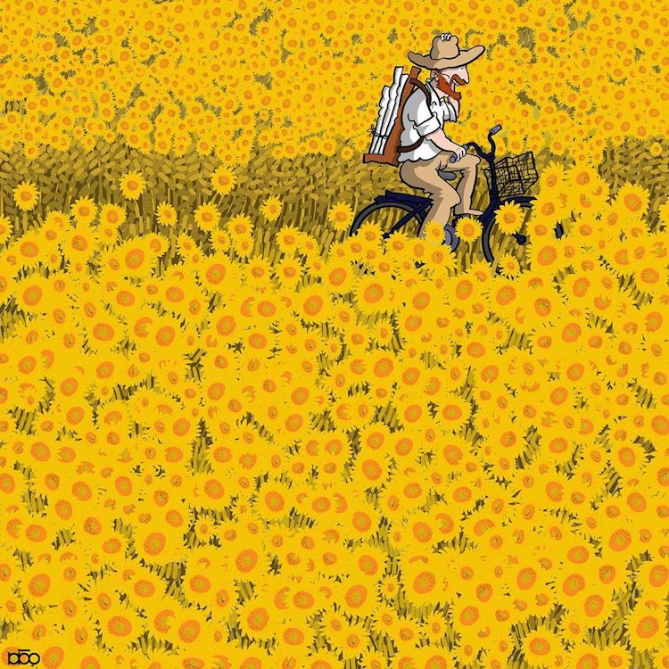 Van Gogh historietas por Alireza Karimi Moghaddam