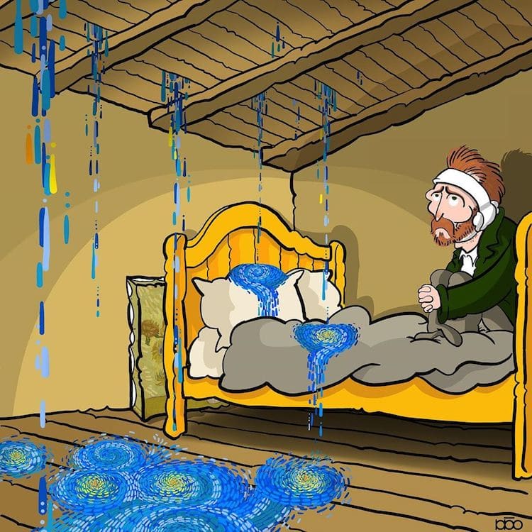 Cómics de Van Gogh por Alireza Karimi Moghaddam