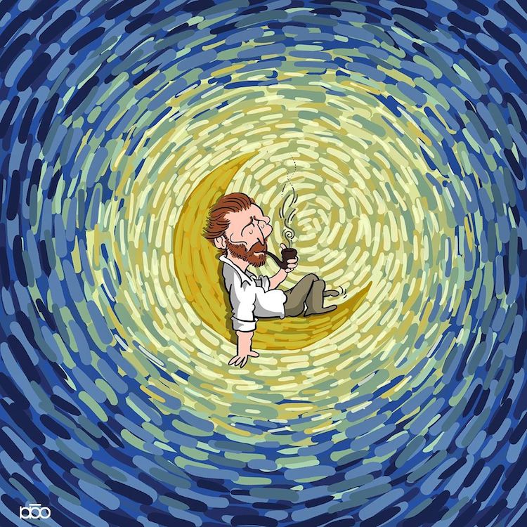 Cómics de Van Gogh por Alireza Karimi Moghaddam
