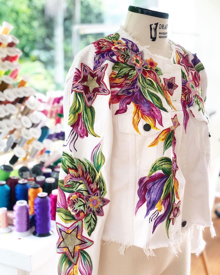 Custom Embroidered Jackets by Ana Maria Restrepo Amarpo