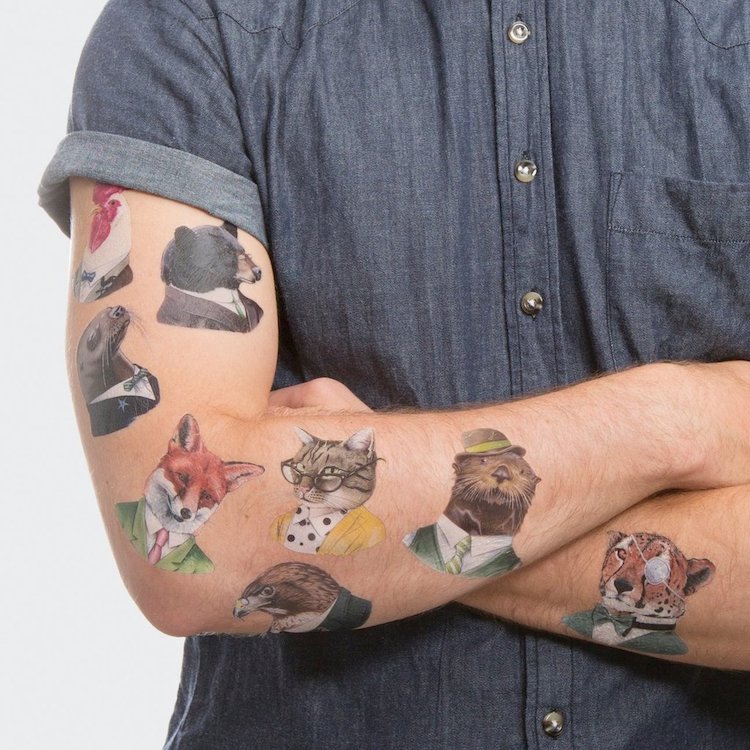 Tatuajes temporales de animales