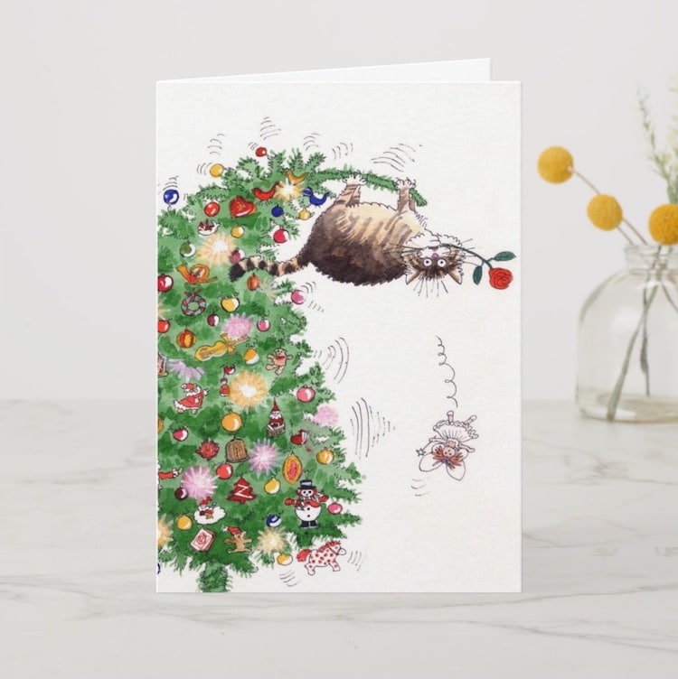 Christmas Card for Cat Owner