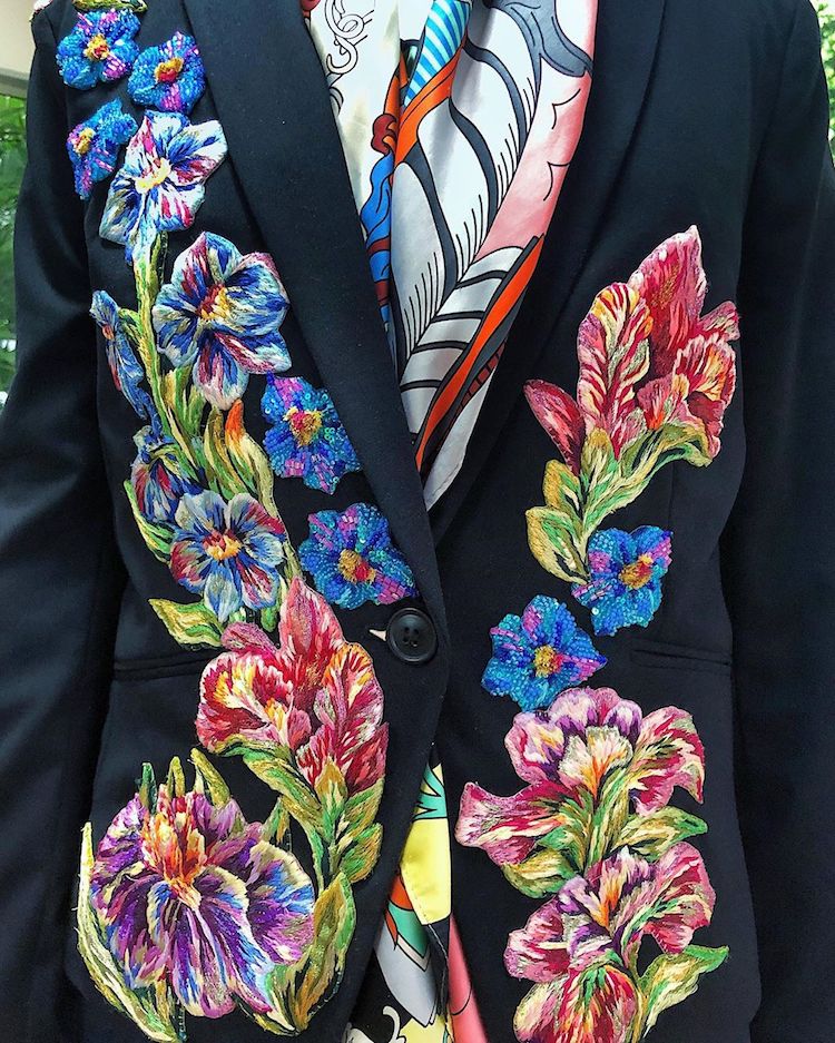 Custom Embroidered Jackets by Ana Maria Restrepo Amarpo