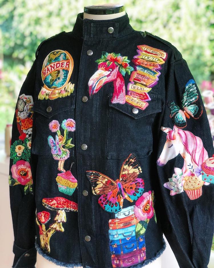 Custom Embroidered Jackets by Ana Maria Restrepo Amarpo