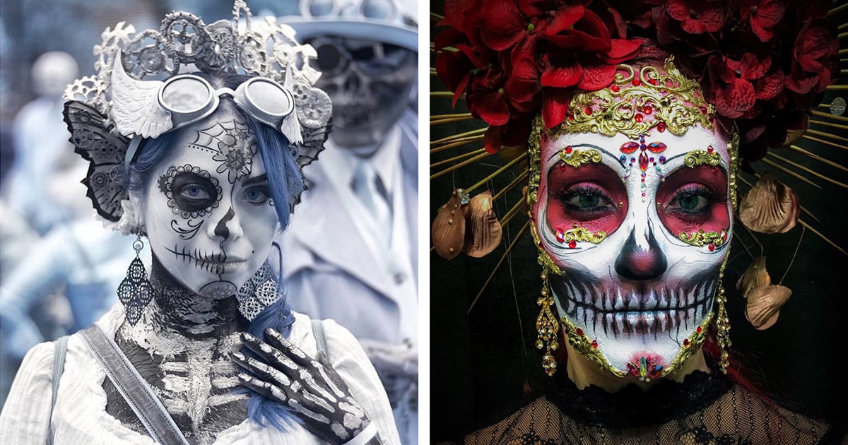 Jugar con cuadrado Enfermedad The Best Skull Inspired Día de los Muertos Costumes of 2019
