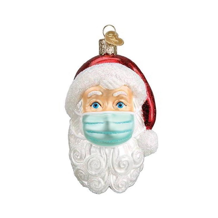 Face Mask Santa Christmas Ornament