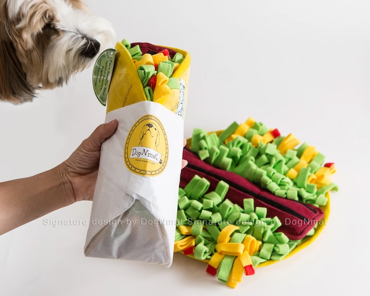 Taco snuffle dog toy