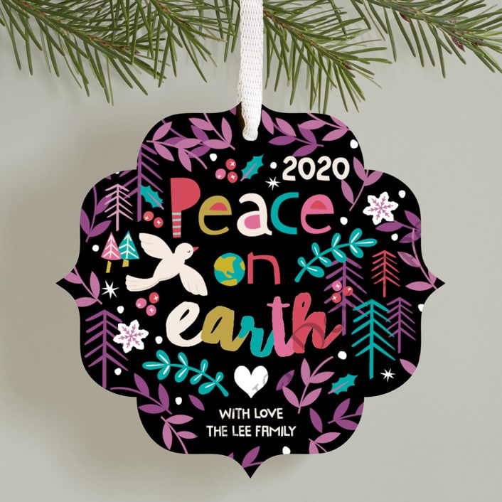 Minted Holiday Ornament Card