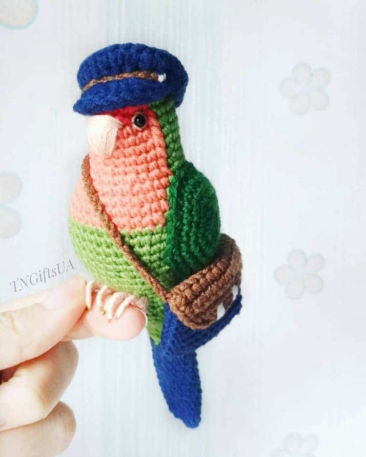 Crochet Bird Sculpture