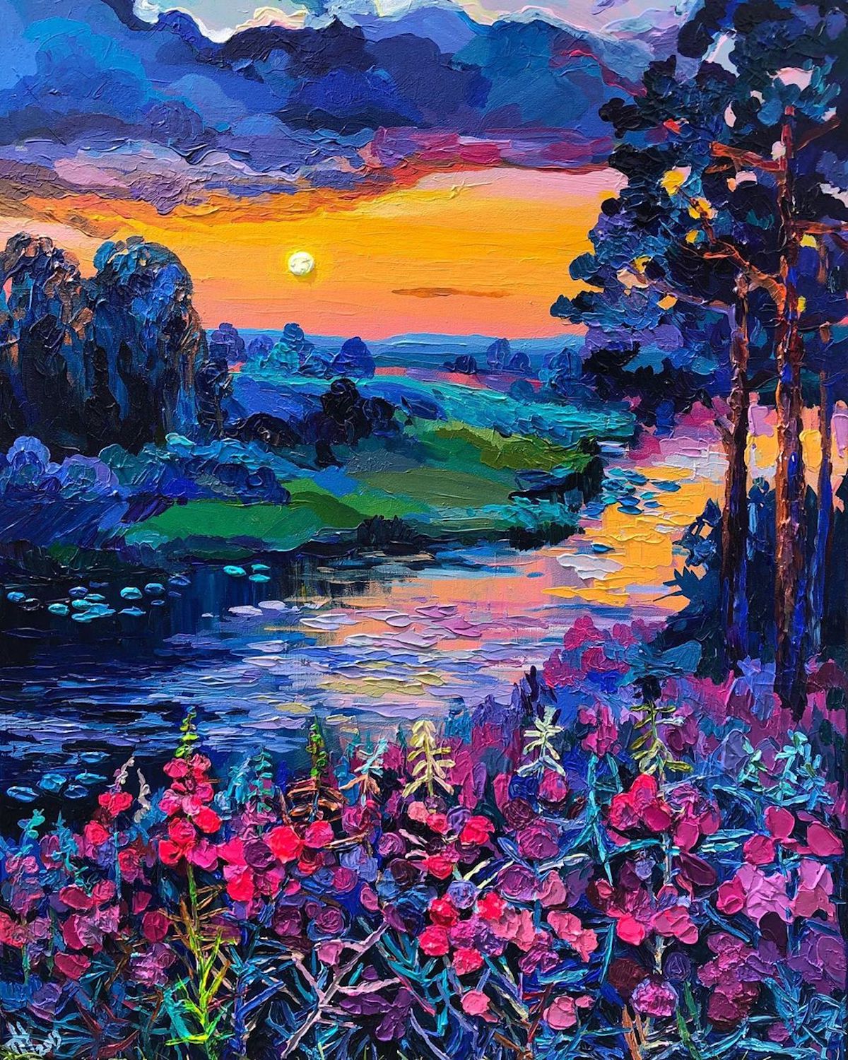 Anastasia Trusova pinturas de paisajes