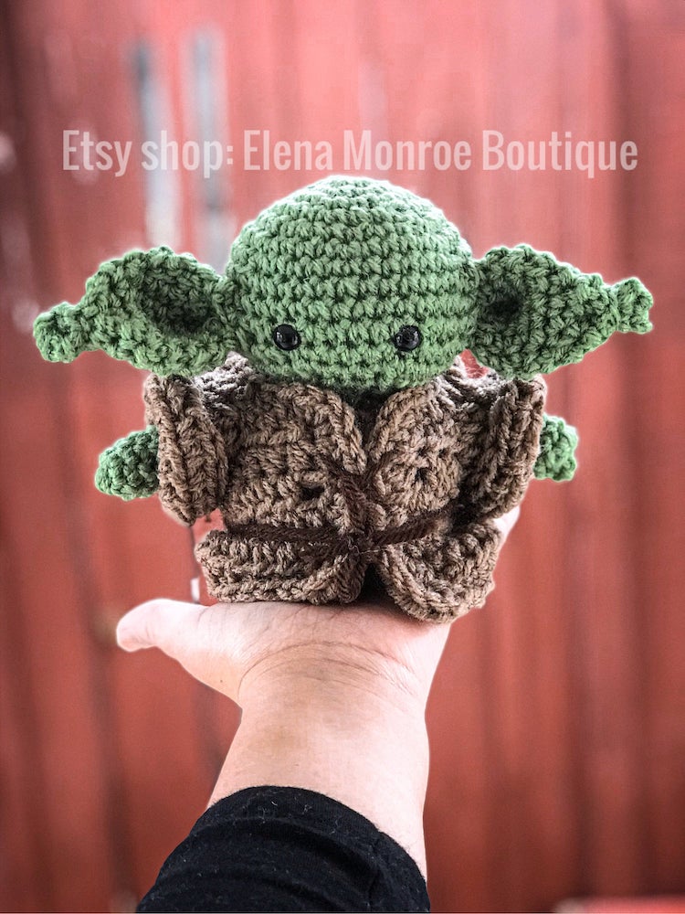 Baby Yoda Crocheted Doll