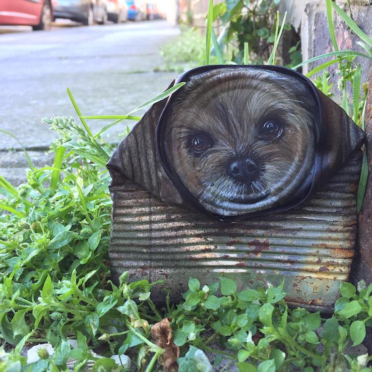 Latas viejas pintadas por My Dog Sighs